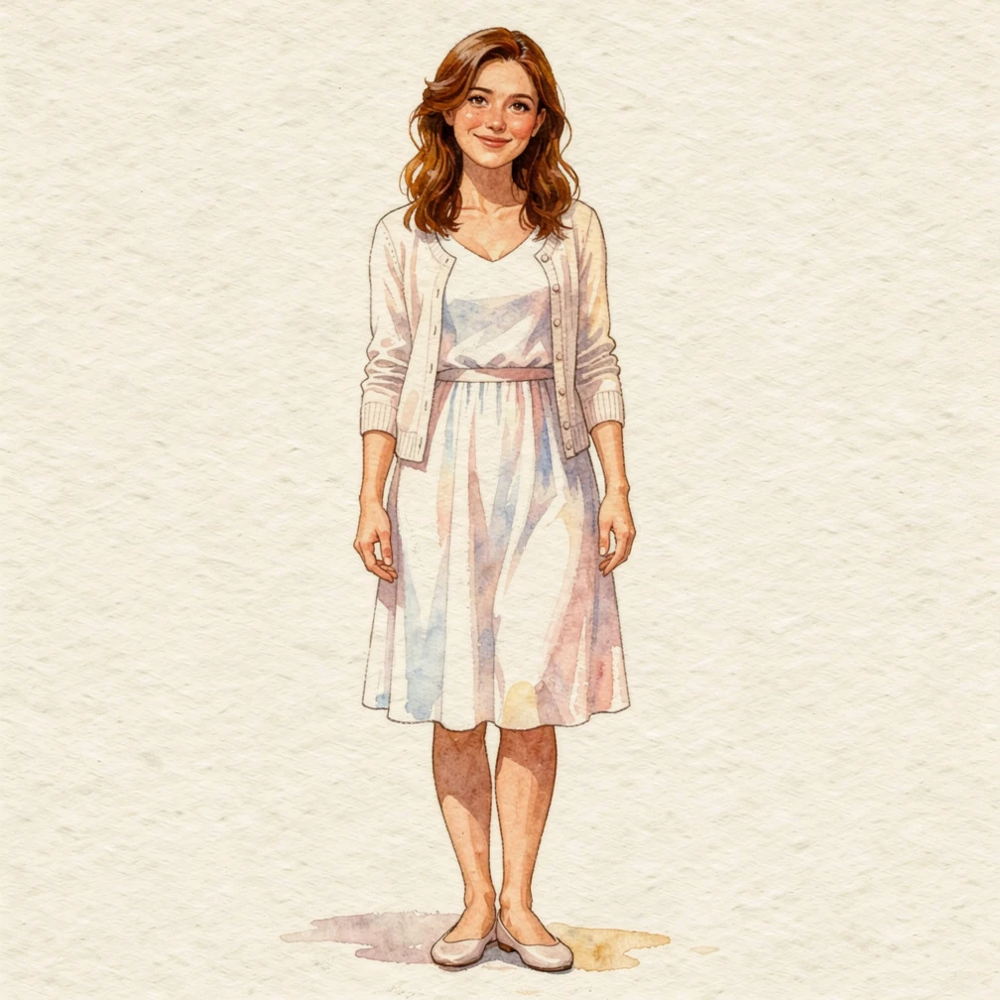 Première version du personnage féminin